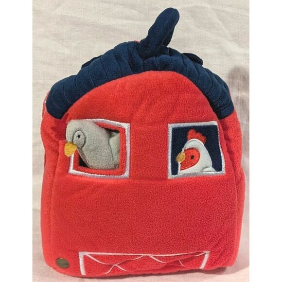 Chickens Coop Carrying Case Plush FAO Schwarz Barn Hen House Rooster Playset Toy - Picture 9 of 14